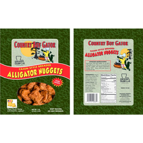 Gator Nuggets by Country Boy Gator - 1lb Package (25-30 Nuggets)