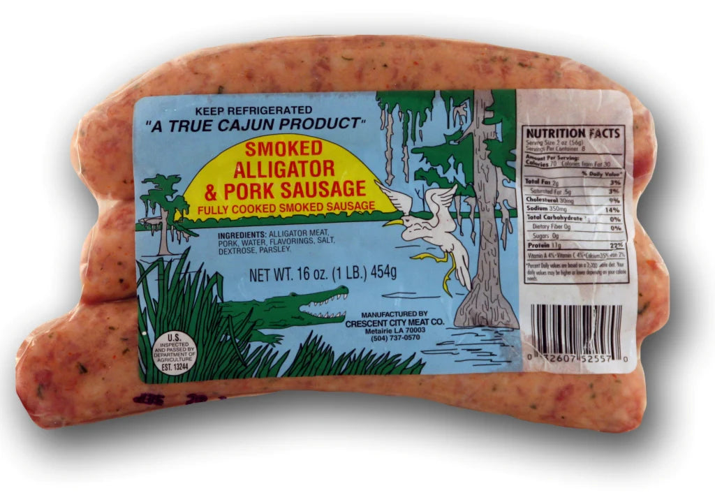 Smoked Alligator and Pork Sausage 1lb